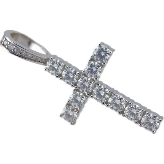 Moissanite Cross Pendant